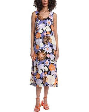Marimekko Nupulla Suvikimppu Linen-Blend Midi Dress - White