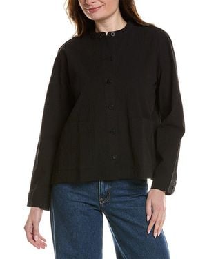 Eileen Fisher Mandarin Collar Jacket - Black