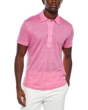 Orlebar Brown Sebastian Linen Polo Shirt - Pink