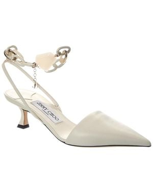 Jimmy Choo Rue 50 Leather Pump - Metallic