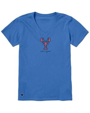 Life Is Good. Crusher T-Shirt - Blue