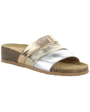 Bos. & Co. Bos. & Co. Libby Metallic Leather Sandal - White