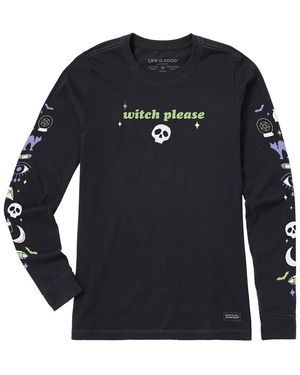 Life Is Good. Long Sleeve Crusher T-Shirt - Blue