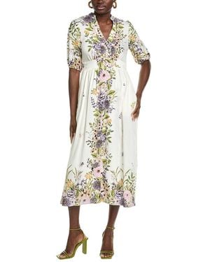 Maison Tara Stone Midi Dress - Metallic