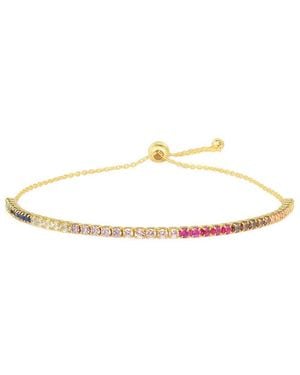 Sphera Milano 18K Over Cz Tennis Adjustable Bracelet - White