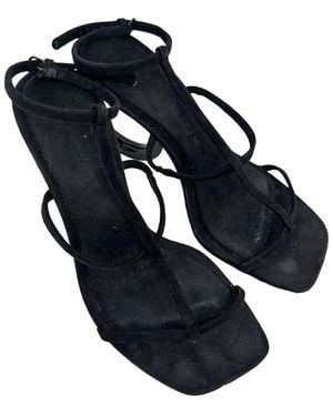 Ferragamo Goat Suede Elina Sandal (Authentic Pre-Loved) - Blue
