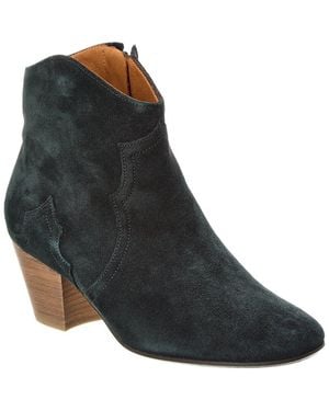 Isabel Marant Dicker Suede Bootie - Black