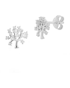 Glaze Jewelry Silver Earrings - White