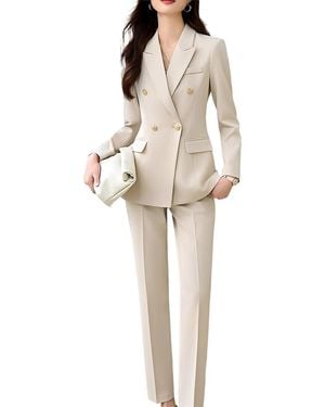 Adelin May 2Pc Jacket & Pant Set - Natural