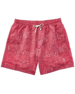 Brunello Cucinelli Print Swim Trunk - Red