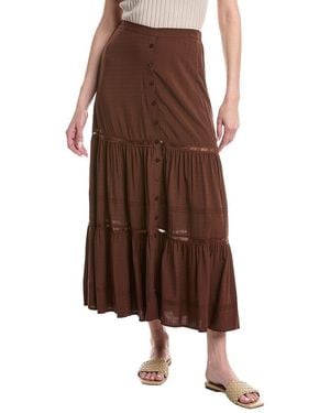 Saltwater Luxe Midi Skirt - Brown