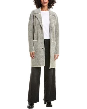 NVLT Chevron Patterned Coatigan - Grey