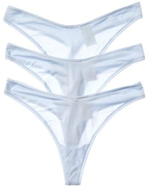 Calvin Klein 3Pk Ideal Micro Thong - Blue