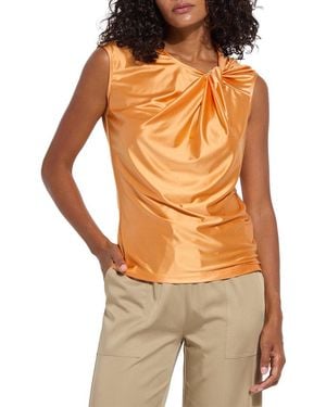 Lyssé Selene Twisted Shoulder Top - Orange