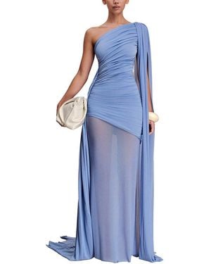 Dilireba One-Shoulder Maxi Dress - Blue