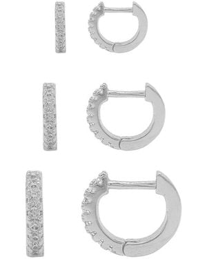 Adornia Plated Cz Earrings - White