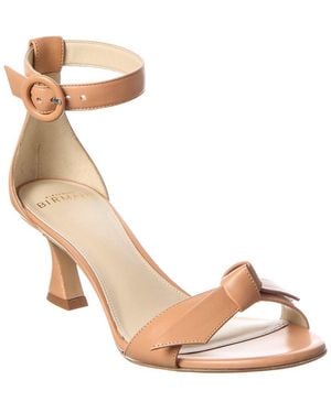 Alexandre Birman Clarita Buckle 60 Leather Sandal - Metallic