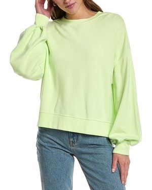 Electric and Rose Balloon Sleeve Sweatshirt - Green