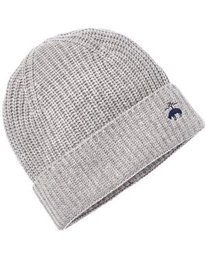 Brooks Brothers Shaker Rib Wool & Cashmere-Blend Beanie - Gray