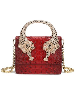 Tiffany & Fred Paris Leather Shoulder Bag - Red