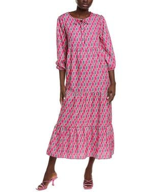 IPPONELLI Tiered Maxi Dress - Pink