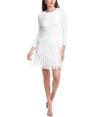MILLY Tabitha Sheer Godet Mini Dress - White