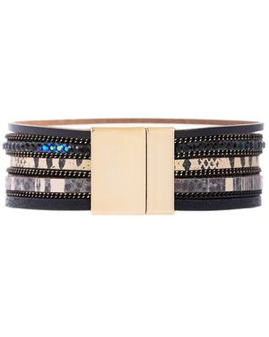 Saachi Crystal Evil Eye Bracelet - Black