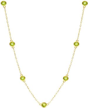 Chavin Couture 14K 0.75 Ct. Tw. Peridot By The Yard Necklace - Metallic