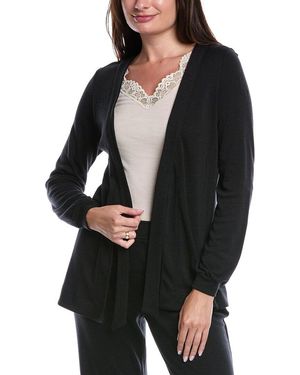 Hanro Marlene Wool-Blend Front-Tie Cardigan - Black