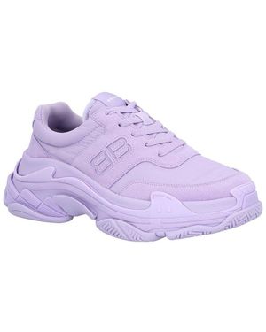 Balenciaga Leather Triple S Trainer (Authentic Pre-Loved) - Purple