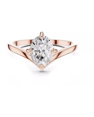Lab Grown Diamonds 14K Rose 1.00 Ct. Tw. Lab-Grown Diamond Ring - White