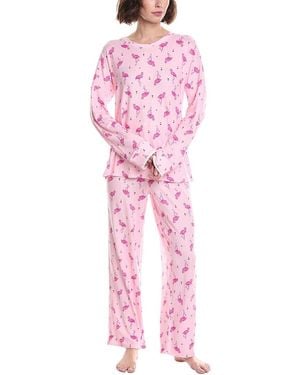 Ellen Tracy 2Pc Pyjama Set - Pink