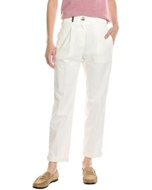 Peserico Solid Trouser - White