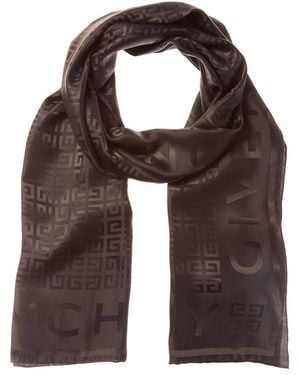 Givenchy 4G Logo Silk Scarf - Brown