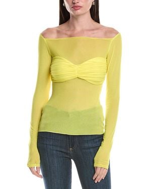 AFRM Eagan Off-The-Shoulder Illusion Top - Yellow