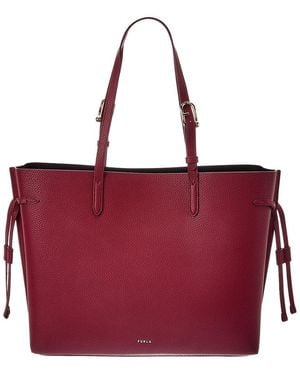 Furla Ava Leather Tote - Red