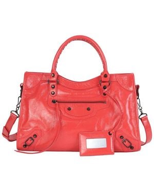Tiffany & Fred Paris Distressed Leather Satchel - Red