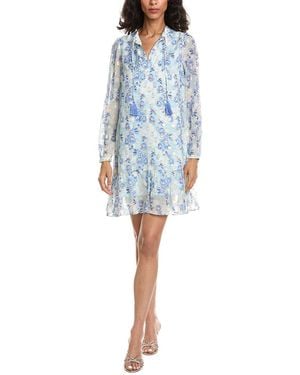 Sail To Sable Ruffle Hem Dress - Blue