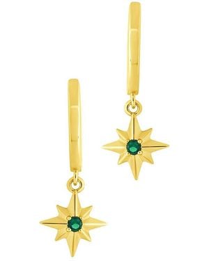 Sterling Forever 14K Plated Cz Burst Earrings - Metallic