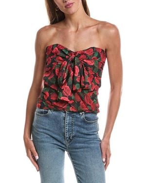 For Love & Lemons Abby Strapless Top - Blue