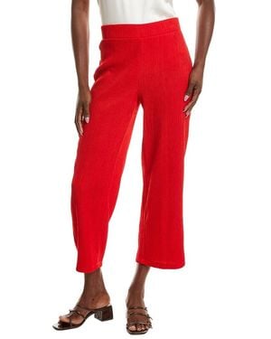 Anne Klein Wide Leg Crop Pant - Red