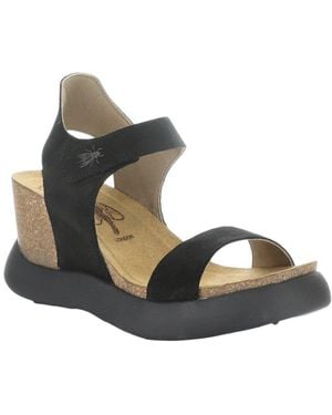 Fly London Gogo Suede Sandal - Black