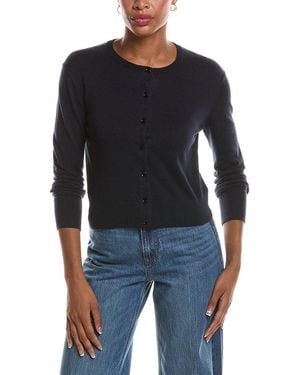 Velvet By Graham & Spencer Violette Lux Cashmere-Blend Cardigan - Blue