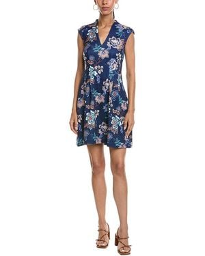 Vince Camuto Sleeveless Printed Mini Dress - Blue