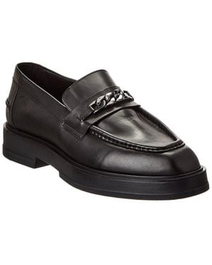 Karl Lagerfeld Chain Link Leather Loafer - Black