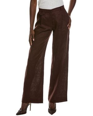 Bardot Geordy Hipster Linen Pant - Brown
