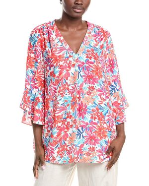 Jones New York Y-Neck Blouse - Red