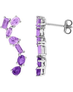 Rina Limor 2.04 Ct. Tw. Amethyst, Amethyst Wave Drop Earrings - Multicolor
