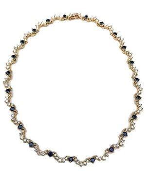 Arthur Marder Fine Jewelry 14k 10.50 Ct. Tw. Diamond & Sapphire Necklace - Metallic