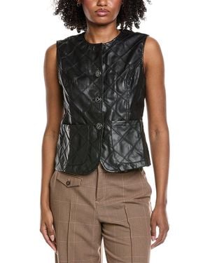 Gracia Diamond Stitched Vest - Black